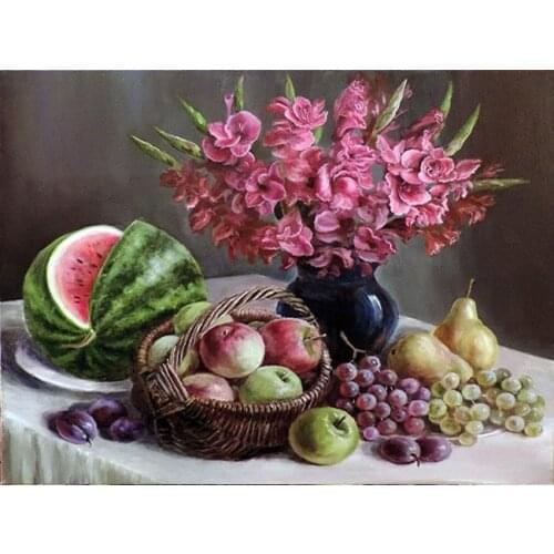 A14760 11CT/14CT/18CT/25CT/28CT oil scenery patterns Counted Cross Stitch DIY Cross Stitch Kits Embroidery Needlework Sets