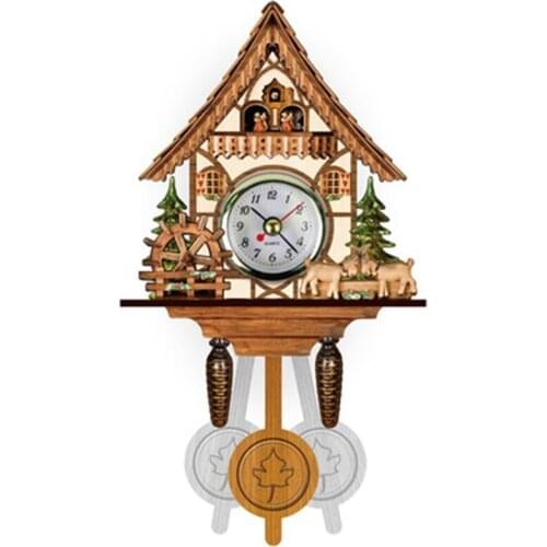 Cuckoo Wall Clock Cuckoo Timekeeping Alarm Clock Retro Clock Wooden Living Room Clock Home