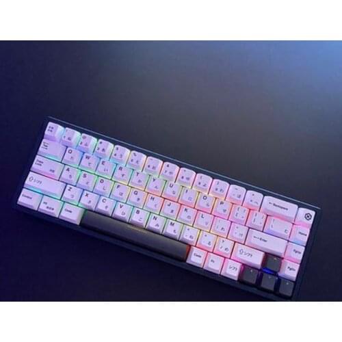 PBT 135 Keys Cherry Profile DYE-Sub Japanese Keycap Minimalist White Theme Minimalist Style for Mechanical Keyboard Cap