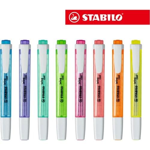 PenImported 8pcs/set STABILO Swing Cool Highlighter 275 cool pen Highlighter Marker Mark Colorful color