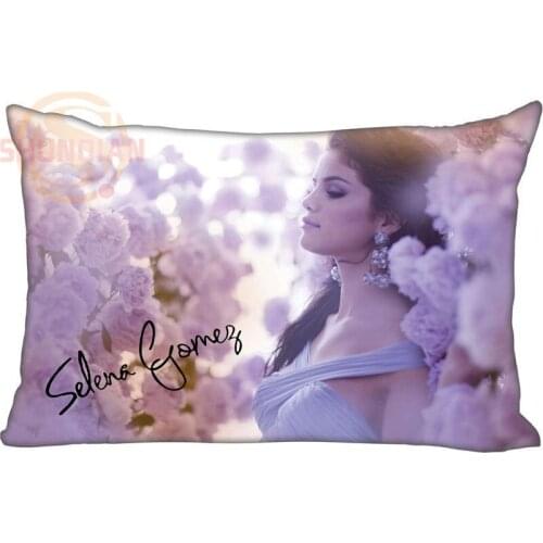 Custom Selena Gomez rectangle Zipper Pillow Throw Pillow Case Cover 45x35cm(One Side) Printed