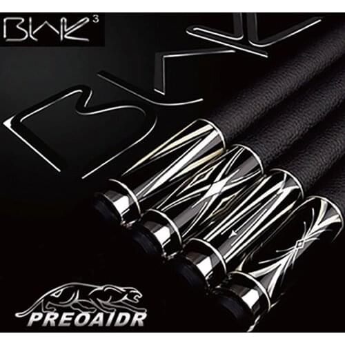 PREOAIDR 3142 BLAK Pool Billiard Cue Stick Silver Professional Pool Cue Billiard Cue 13mm 11.5mm 9.5mm Tip Black