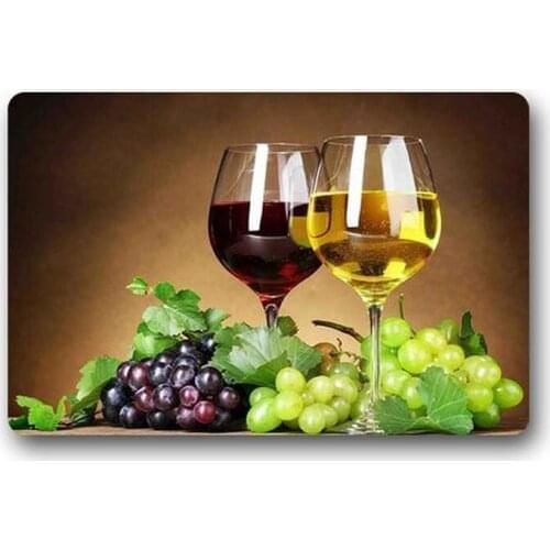 Hi,Doormat Grape Wine Doormat Outdoors/Indoor Machine Washable Home Floor Mats Rugs 23.6 x 15.7 Inches