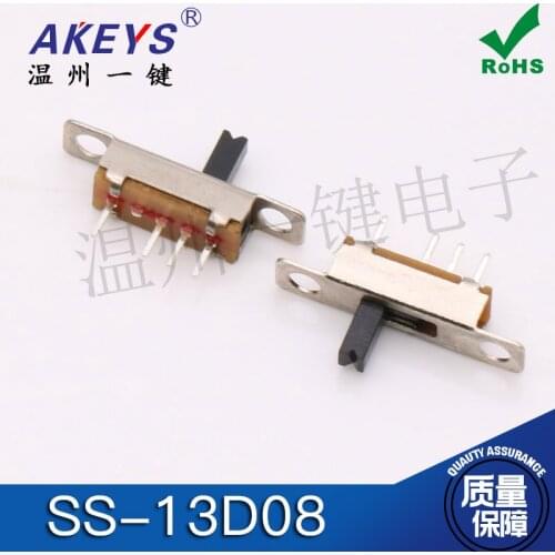 10 pcs SS-13D08 (1p3t) Toggle Switch 4-Leg 3-Speed Toy Connector with Mounting Hole Power Switch Environmental Protection