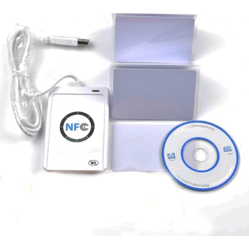 USB ACR122U NFC RFID Smart Card Reader Writer For all 4 Types of NFC (ISO/IEC18092) Tags + 5pcs M1 Cards +1 SDK CD