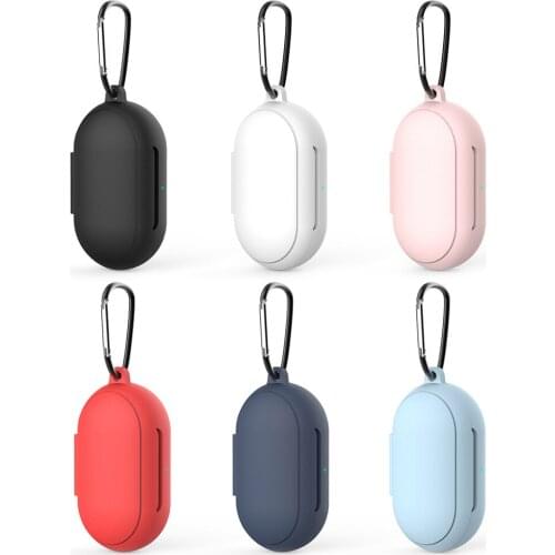 Silicone Protective Case for Samsung Galaxy Buds Plus Shockproof Full Protective Cover with Keychain Charging Case Accessories