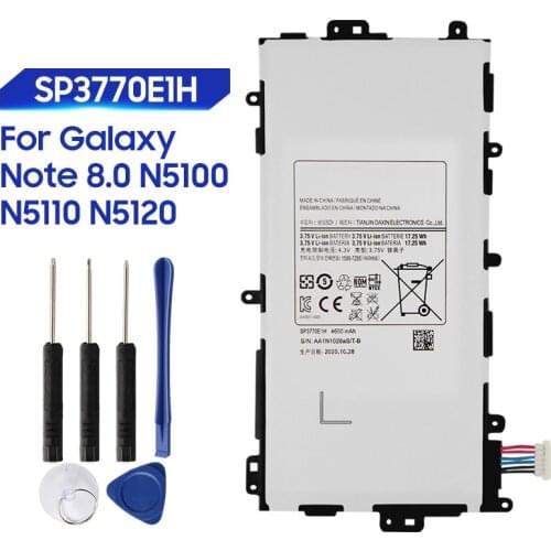 Original Replacement Samsung Battery For Galaxy Note 8.0 N5120 N5100 N5110 Genuine Tablet Battery SP3770E1H 4600mAh