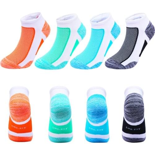 Sport Socks Women Men Outdoor Athletic Running Training Marathon Short Sock Cotton Cushion Breathable Fitness Ankle Low Cut Sock