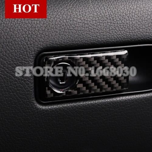 Carbon Fiber Glove Box Switch Button Cover For Benz C Class W205 S205 2014-2020 1pcs Car accesories interior Car decoration