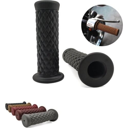 Universal 7/8'' vintage rubber motorcycle grip parts for cafe racer moto handlebar For Yamaha XT1200Z SUPER TENERE FZ600 FZR400