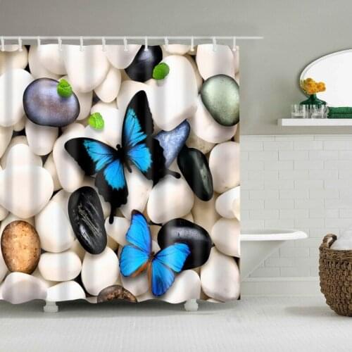 Animal Butterfly Deer Elephant Horse Parrot Shower Curtain Fabric Waterproof Polyester Shower Curtain