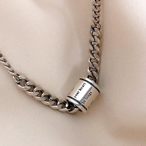 YIZIZAI Fashion Silver Color Tiny Dainty Necklace Letter Round bead pendant Necklace Jewelry for Women Girlfriend Gift