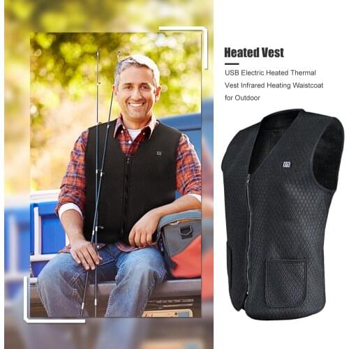 Winter Electric Sleeveless Heating Vest Magnet Therapy Warm Hiking Waistcoat Electric Heated Vest Heating Clothes