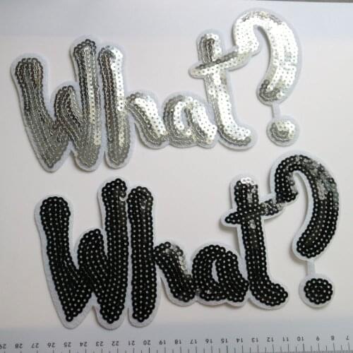 1pc Sequin letter patches for clothing DIY Iron on letter parch appliques Embroidery applique patch ropa clothing accessories