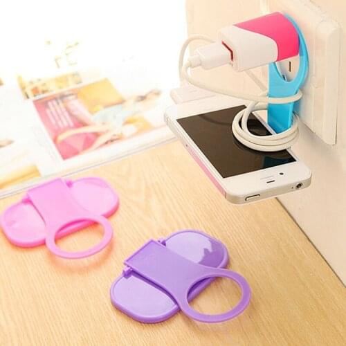 1 PCS Portable Fold Wall Charger Charging Hang Mount Holder For Mobile Cell Phone