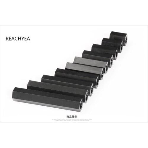 1000PCS/lot M4*5/6/8/10/12/15/18/20 Black/White Nylon Hex Standoff 4MM Female to Female Nylon Plastic Spacer Screw Long Hex Nut