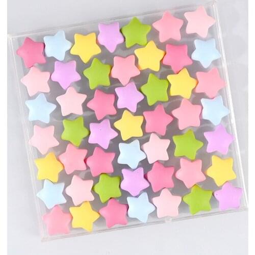 20 PCS 12mm Lovely Cartoon Pentagram Stars DIY Resin Jewelry Accessories For Handmade Material Jewelry Making