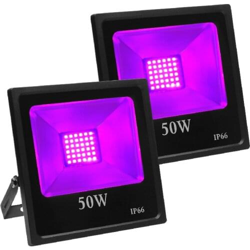 4pcs 10W 20W 30W 50W UV LED Floodlight Purple Blacklight IP66 Waterproof Ultra-Viole 395nm Stage Light for Halloween Party