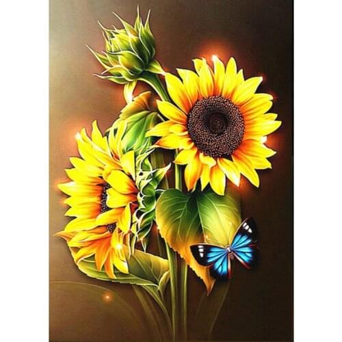 DIY 5D Diamond Painting Sunflower Full Square Diamond Embroidery Diamond Painting Rhinestone Home Decoration