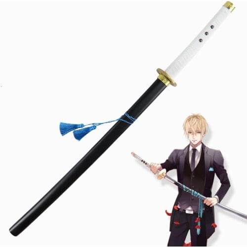 Anime Sengoku Cosplay Props Uesugi Kenshin Cosplay Wooden Sword Weapons Stage Performance Props Halloween Party Prop