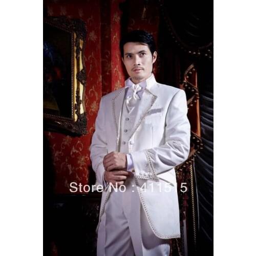 FREE SHIPPING/ Groom Tuxedos Notch Lapel Best Man Groomsmen Men Wedding groom wear dress/CUSTOM SUIT/italian suits for men