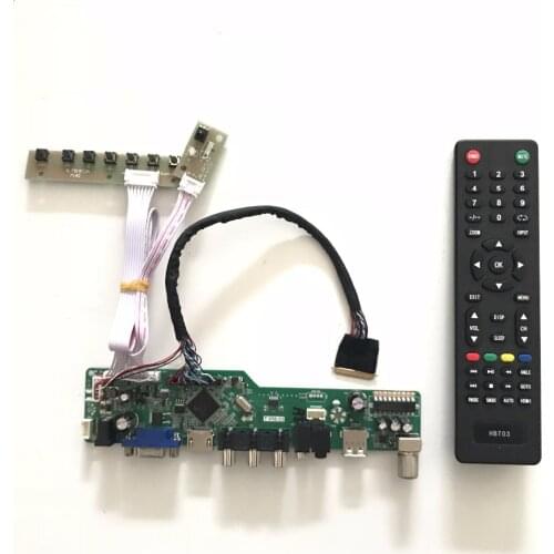 Free Shipping V56 VGA AV Audio USB TV LCD Controller Board DIY Kit for LP156WF1-TLC1 LED 15.6 inch 1920x1080 LVDS
