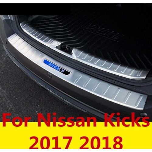 For Nissan Kicks 2017 2018 threshold Article Welcome pedal Rear Guard Tailgate decoration Bright strip car styling