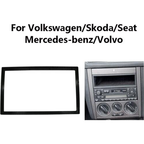 Double 2 Din Audio Fascia For VW Passat B5 Bora Golf IV Radio CD GPS DVD Stereo CD Panel Dash Mount Installation Trim Frame Kit