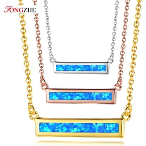 TONGZHE Charm Thin Arc Bar Geometry 925 Sterling Silver Pendant Necklace Women Gift Collier Sautoir Long Chain Fine Jewelry