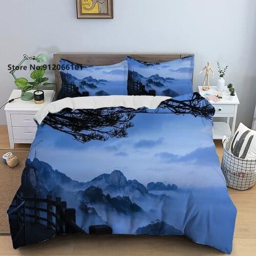 Beautiful Scenery Duvet Cover Beach Ocean Bedding Set 3D Print Single Queen King Bed Quilt Cover Home Textile Bed Line 2/3Pcs