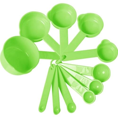 11pcs/set Plastic Measuring Cups And Spoons Set Coffee Scoop Kitchen Cooking Flour Sugar Baking Utensil Set