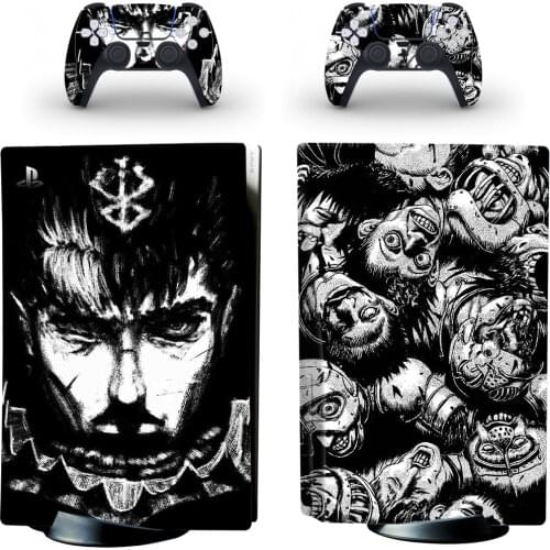 Manga Berserk PS5 Standard Disc Edition Skin Sticker Decal Cover for PlayStation 5 Console and 2 Controllers PS5 Skin Sticker