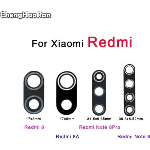 ChengHaoRan New Back Rear Camera Glass Lens Replacement for Xiaomi Redmi 8 8A /Note 8 /Note 8 Pro Glass Lens Cover