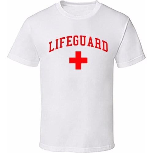 2019 New Short Sleeve Cotton Man Clothing Tops T-shirt Mens Lifeguard Cool T Shirt Hot Sale Tee Shirt Free Shipping