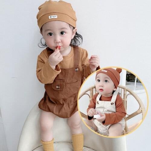Baby Clothes Infant Girl Clothes Suits Newborn Soft Cotton Solid Rmper + Belt Pants Infant Toddler Set Baby Clothes Fart Clothes