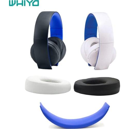 Whiyo Original Replacement EarPads for SONY gold Wireless headset PS3 PS4 7.1 Virtual Surround Sound CECHYA-0083 Headband Pillow