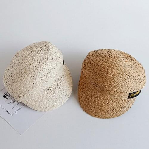 Ladies Straw Hat Hand-woven Summer Sunscreen Straw Hats 2021 New Outdoor Street Fashion Breathable Cap
