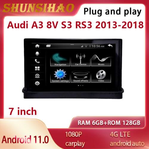 Android all in one For 7 inch Audi Audi A3 8V S3 RS3 2013-2018 navigation multimedia tape recorder carplay car radio128GB