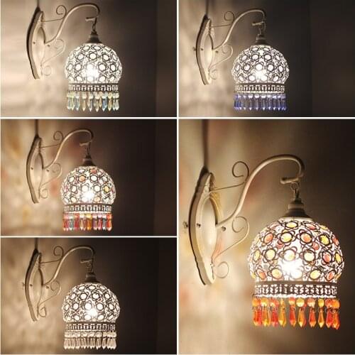 Nordic simple loft study living room warm bedroom bedside macarone candy wall lamp corridor lamp