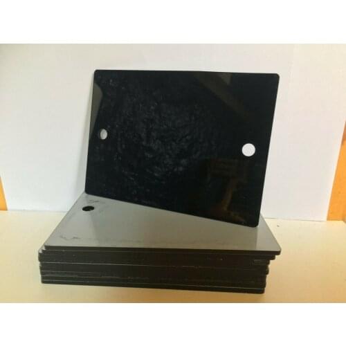 Modern 200x140mm House Plaque Gloss Black Lining Acrylic Blank Panel x10 For DIY House number Door sign door