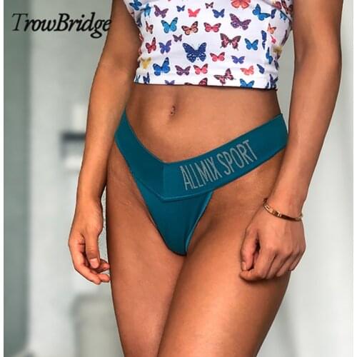 TrowBridge Sexy Letters Thongs Seamless Underwear Sports Womens Panties Erotic G-Strings Girl Lingerie Hot T-Back Comfort Tanga