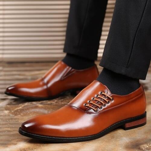 Mens Dress Shoes Men Wedding Fashion Office Footwear High Quality Leather Comfy Business Men Formal Shoes 2021 Men Male Shoes