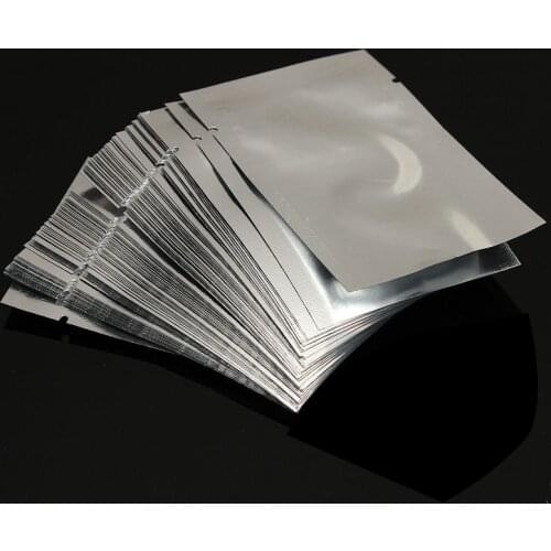 100pcs Heat Seal Storage Bags Aluminium Foil Vacuum Sealer Pouches Food Grade For Nuts AC889