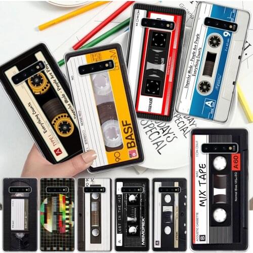 Vintage Magnetic Tape Cassette Phone Case For Samsung Galaxy A51 A71 A70 A50 A40 A30 A21 A20E A10S A41 A01 A6 A7 A8 A9 Plus + So