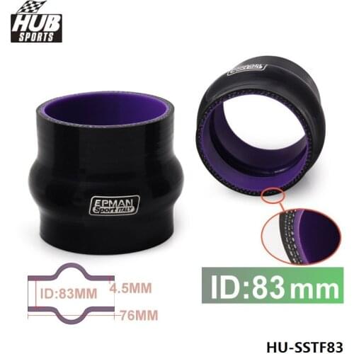 High Temp Reinforced Silicone Hump Coupler Hose 4-ply 3.25" 83mm For Toyota verso 2011 HU-SSTF83