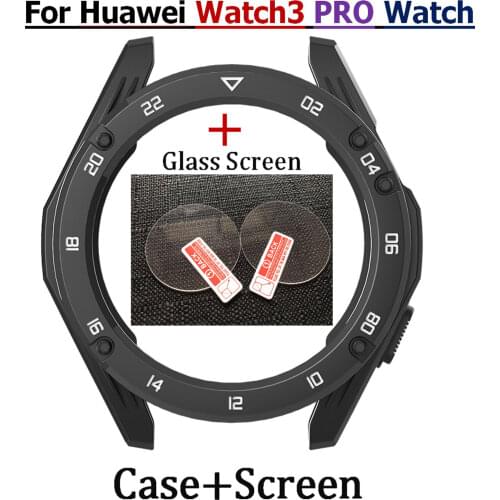 TPU Bracelet Protector Case For Huawei watch3 PRO Watch Frame Cover Tempered Glass Screen Film for Huawei watch 3 pro Shell