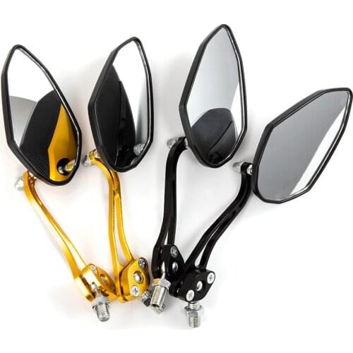 2PCS 360 Degree Rotation Universal Motorcycle Rearview Mirrors Motorcycle Scooter Rear View Side Back Mirrors 8mm 10mm Screw