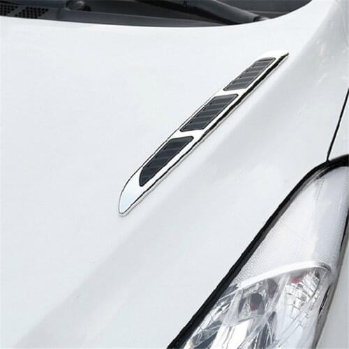 1 Pairs Car Auto Side Vent Air Flow Fender Intake Sticker Car Simulation Side Vents Decorative