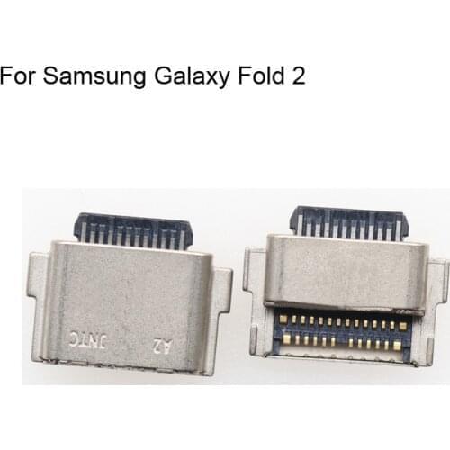 2PCS For Samsung Galaxy Fold 2 USB socket Charging Port F9160 F916 W21 F700 Dock Connector Micro USB Charging Port High Quality