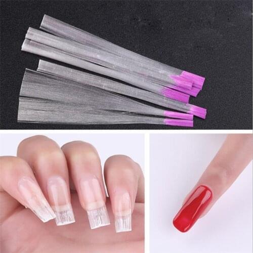 20/50PCS Professional Silk Fiberglass Nail Form Acrylic Tips Extension Gel Nail Accessory Glass Fiber Nail Extension Paper Tool